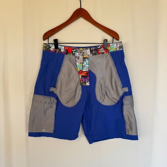 Lululemon Athletica Nylon Cobalt Blue Outdoor Hiking Cargo Shorts Size 36 - Picture 9 of 11